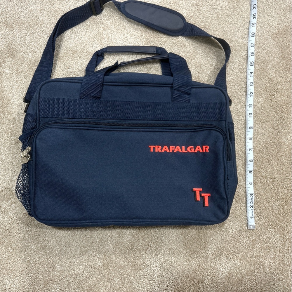 Trafalgar Crossbody or hand carry on/tote/laptop bag men’s navy blue